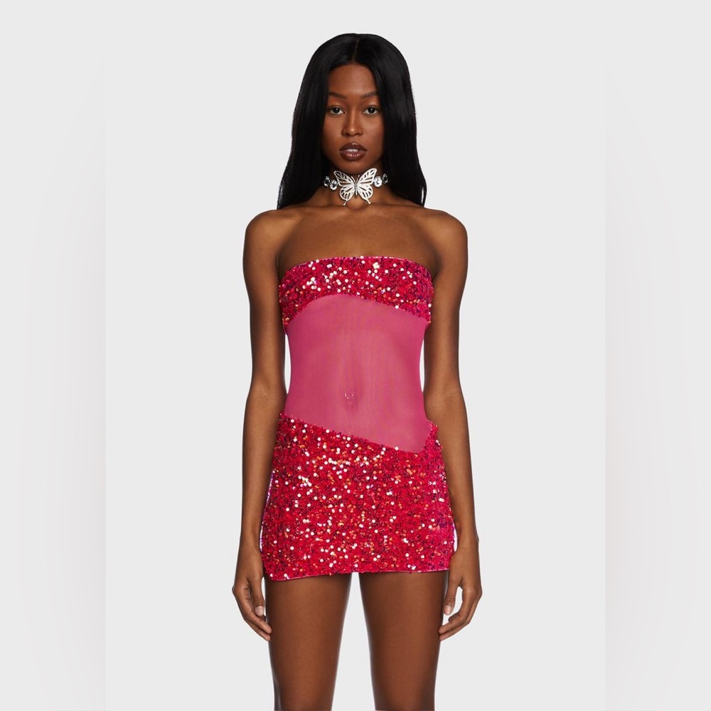 COPY - Dolls Kill Rose Spark Horizon Mini Dress